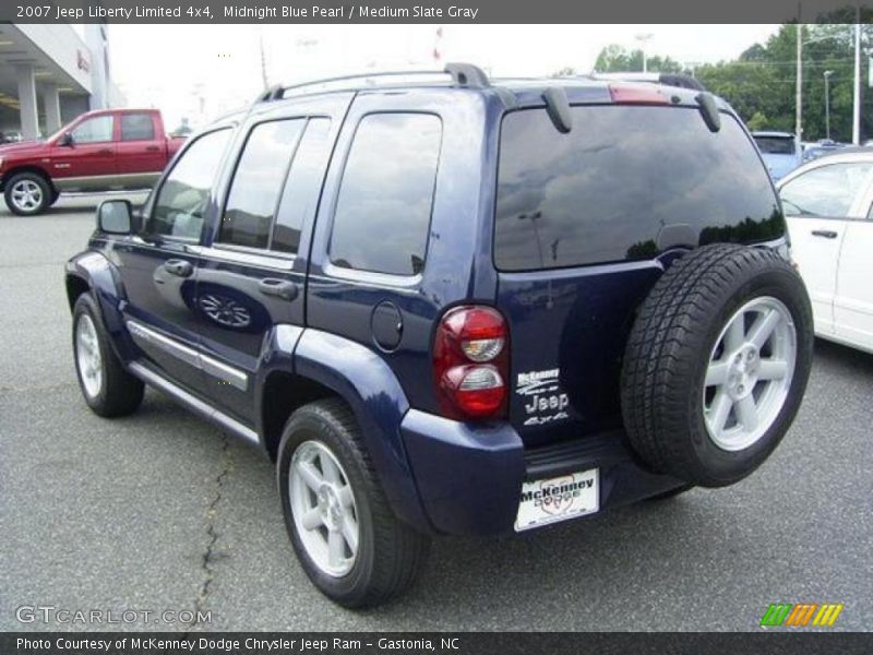 Midnight Blue Pearl / Medium Slate Gray 2007 Jeep Liberty Limited 4x4