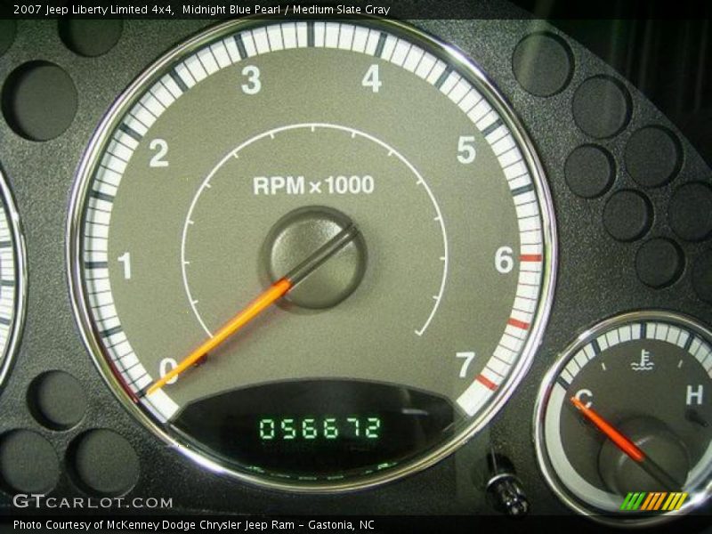 Midnight Blue Pearl / Medium Slate Gray 2007 Jeep Liberty Limited 4x4
