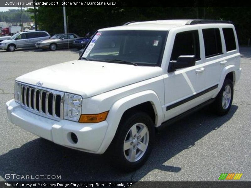 Stone White / Dark Slate Gray 2008 Jeep Commander Sport