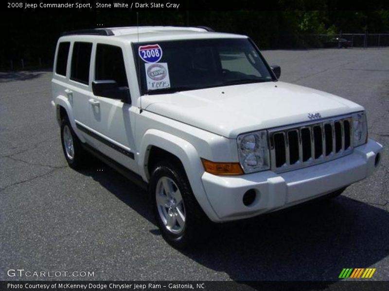 Stone White / Dark Slate Gray 2008 Jeep Commander Sport