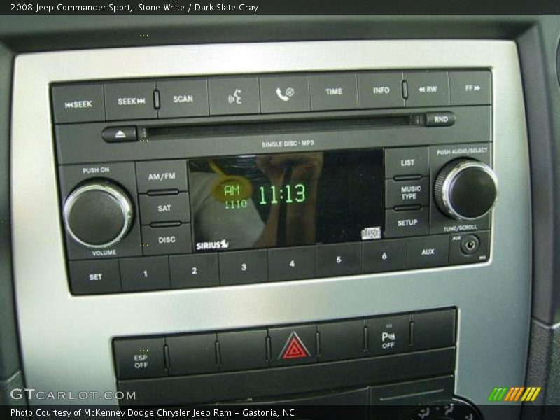 Stone White / Dark Slate Gray 2008 Jeep Commander Sport