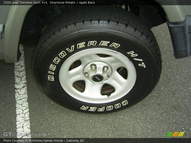Silverstone Metallic / Agate Black 2000 Jeep Cherokee Sport 4x4