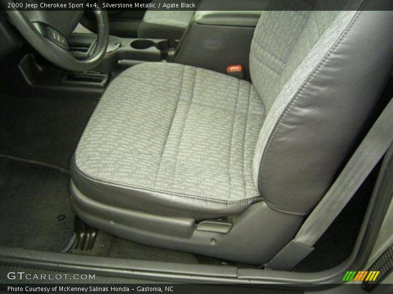 Silverstone Metallic / Agate Black 2000 Jeep Cherokee Sport 4x4