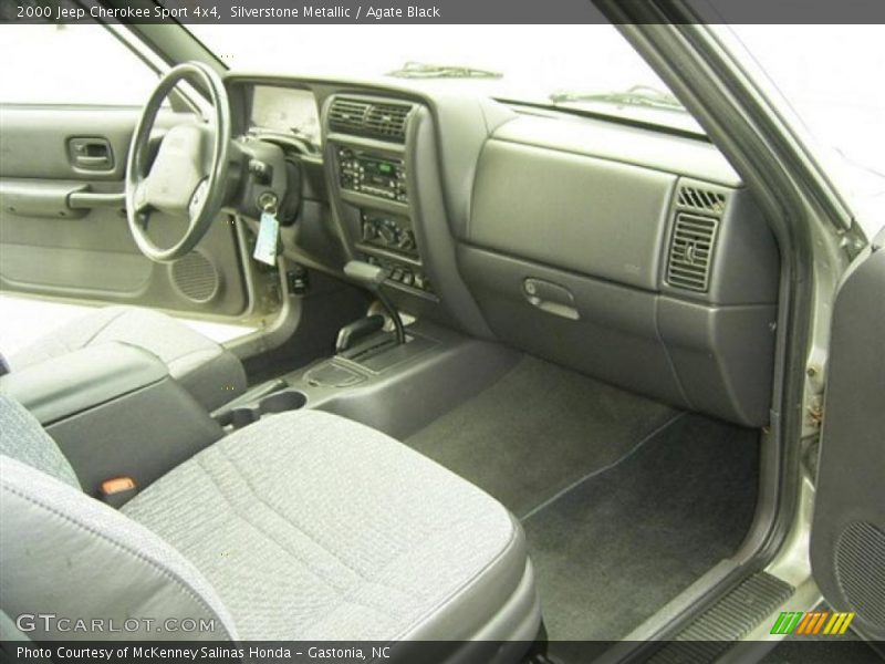 Silverstone Metallic / Agate Black 2000 Jeep Cherokee Sport 4x4