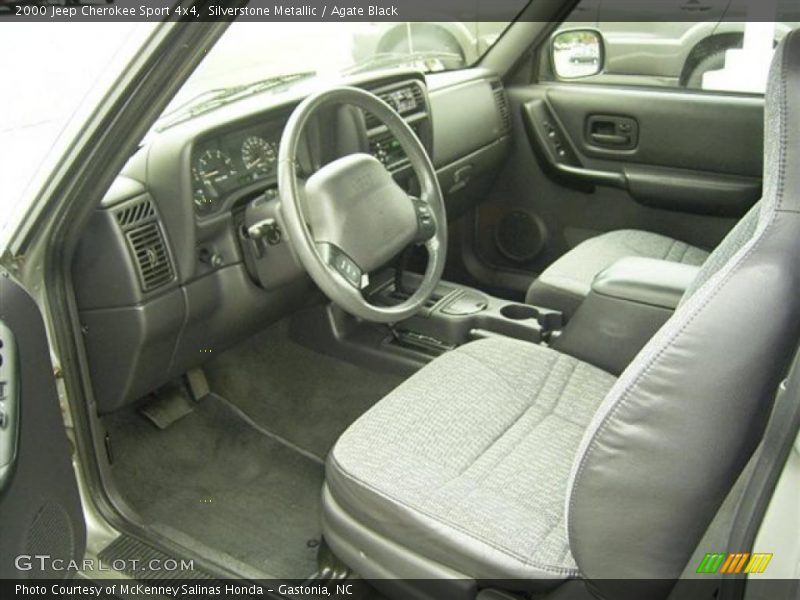 Silverstone Metallic / Agate Black 2000 Jeep Cherokee Sport 4x4