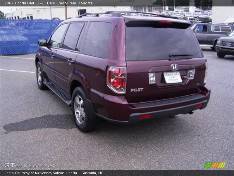 Dark Cherry Pearl / Saddle 2007 Honda Pilot EX-L