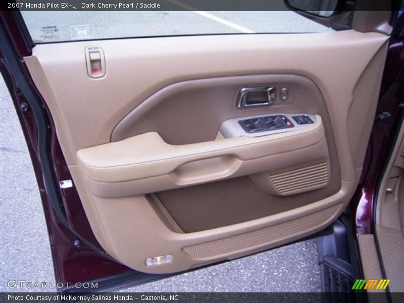 Dark Cherry Pearl / Saddle 2007 Honda Pilot EX-L