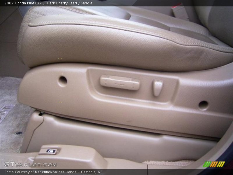 Dark Cherry Pearl / Saddle 2007 Honda Pilot EX-L
