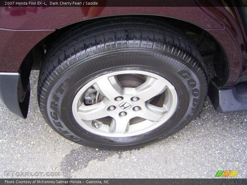 Dark Cherry Pearl / Saddle 2007 Honda Pilot EX-L