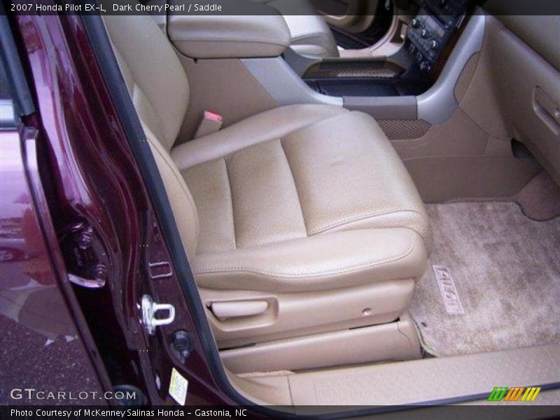 Dark Cherry Pearl / Saddle 2007 Honda Pilot EX-L
