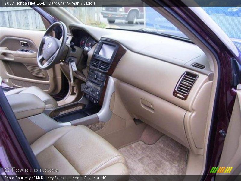 Dark Cherry Pearl / Saddle 2007 Honda Pilot EX-L