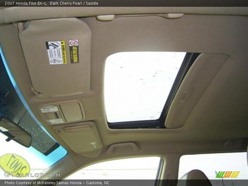 Dark Cherry Pearl / Saddle 2007 Honda Pilot EX-L