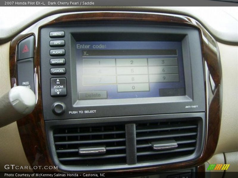 Dark Cherry Pearl / Saddle 2007 Honda Pilot EX-L