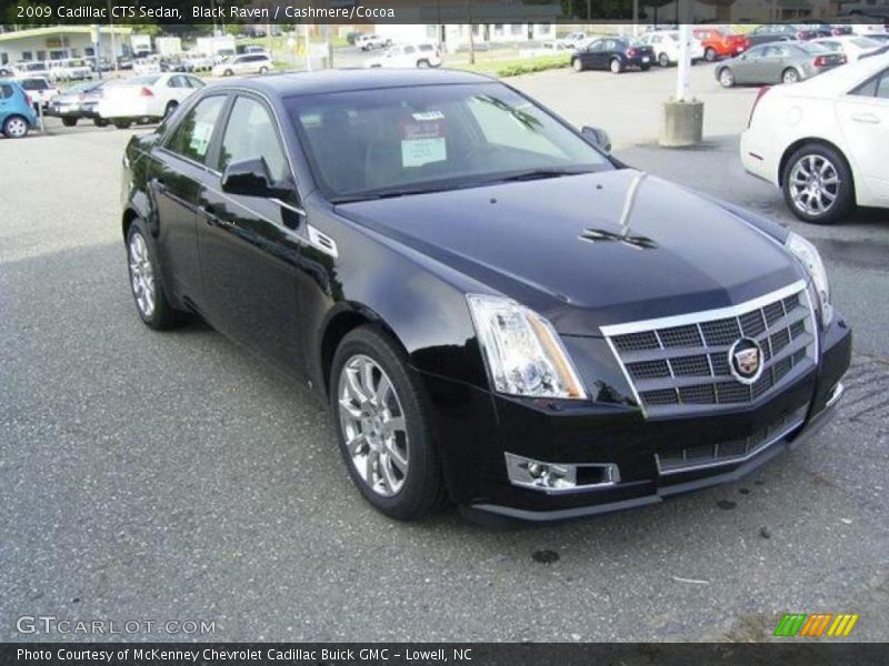 Black Raven / Cashmere/Cocoa 2009 Cadillac CTS Sedan