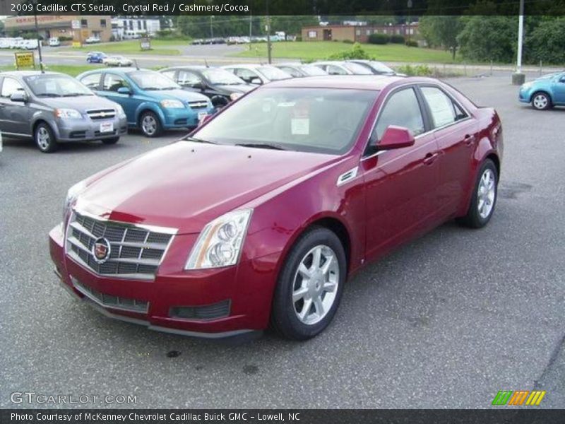Crystal Red / Cashmere/Cocoa 2009 Cadillac CTS Sedan