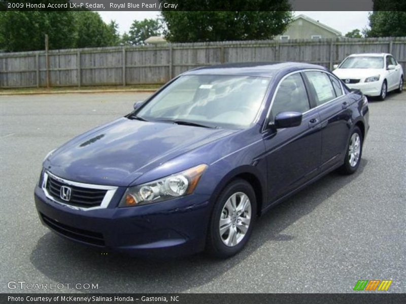 Royal Blue Pearl / Gray 2009 Honda Accord LX-P Sedan