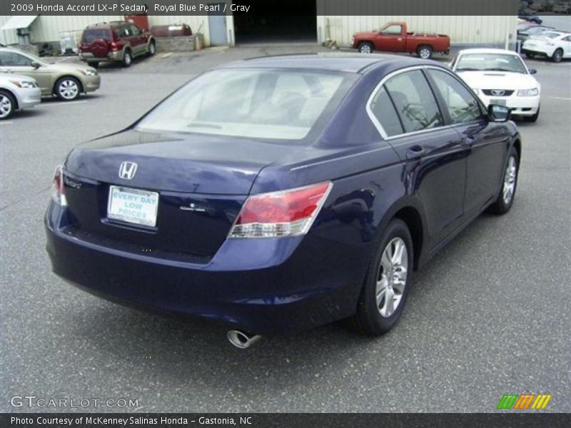Royal Blue Pearl / Gray 2009 Honda Accord LX-P Sedan