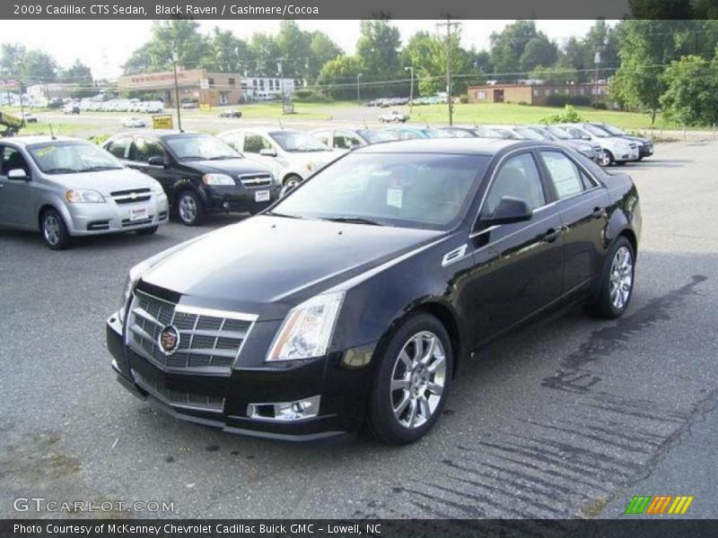 Black Raven / Cashmere/Cocoa 2009 Cadillac CTS Sedan