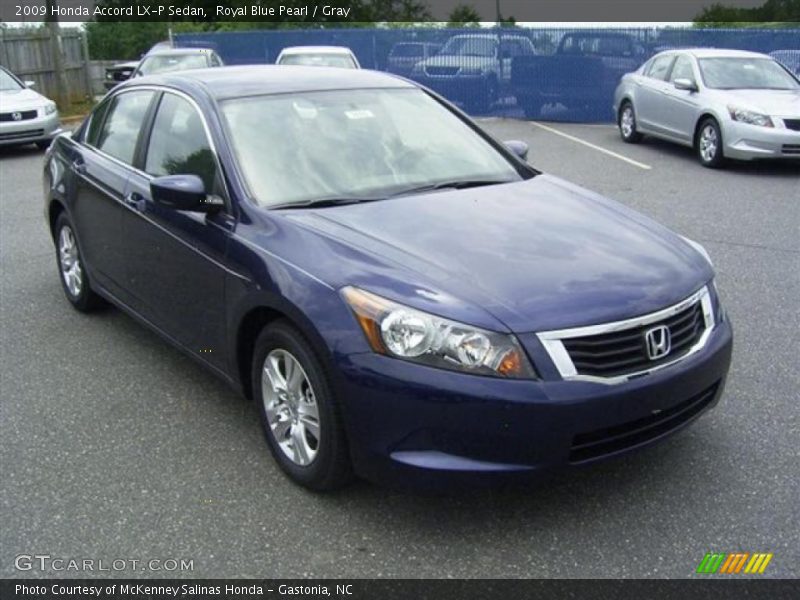 Royal Blue Pearl / Gray 2009 Honda Accord LX-P Sedan