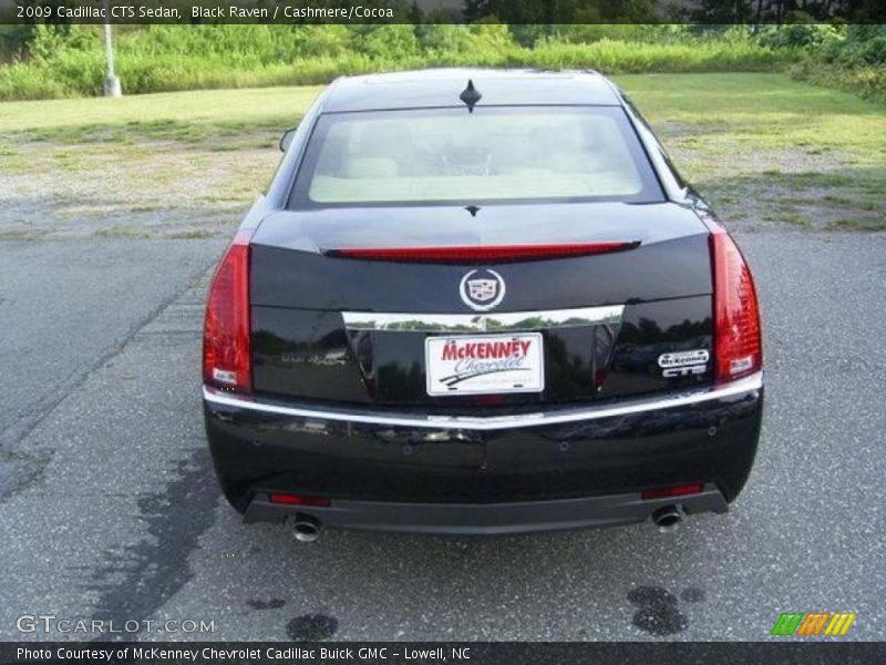 Black Raven / Cashmere/Cocoa 2009 Cadillac CTS Sedan