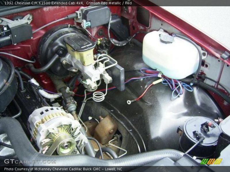 Crimson Red Metallic / Red 1992 Chevrolet C/K K1500 Extended Cab 4x4