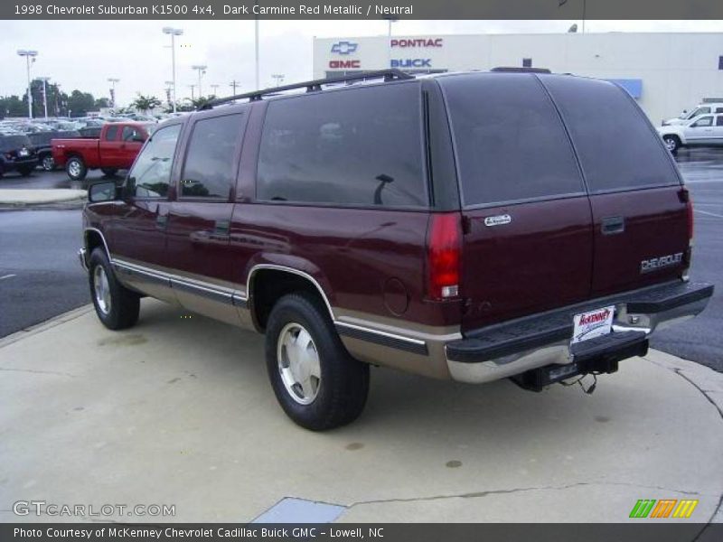 Dark Carmine Red Metallic / Neutral 1998 Chevrolet Suburban K1500 4x4