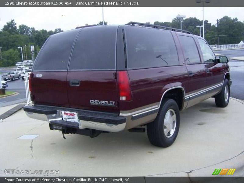 Dark Carmine Red Metallic / Neutral 1998 Chevrolet Suburban K1500 4x4