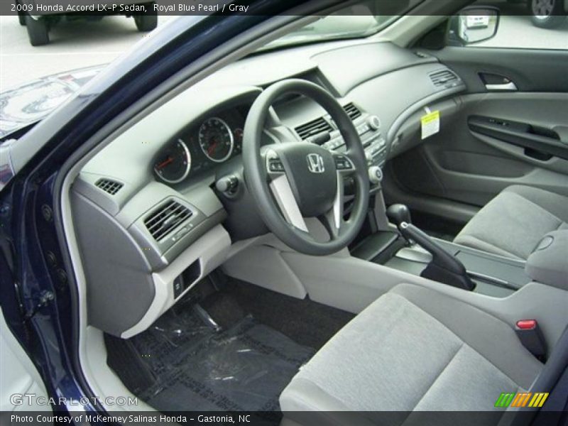 Royal Blue Pearl / Gray 2009 Honda Accord LX-P Sedan
