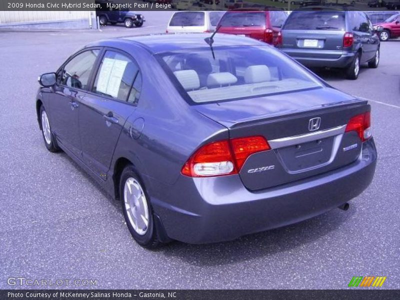 Magnetic Pearl / Beige 2009 Honda Civic Hybrid Sedan