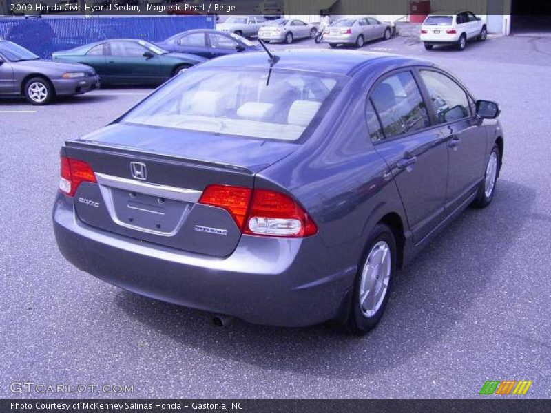 Magnetic Pearl / Beige 2009 Honda Civic Hybrid Sedan