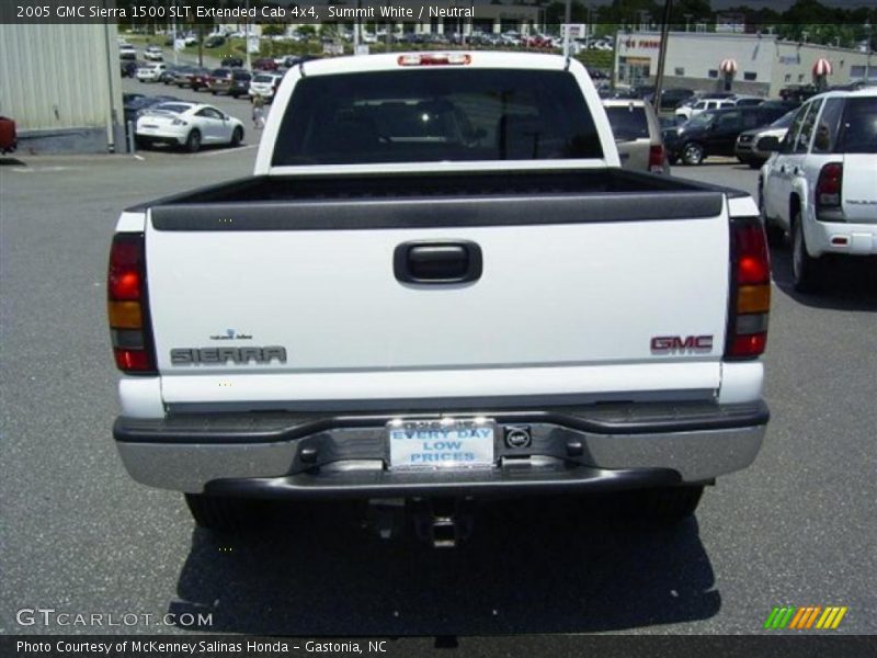 Summit White / Neutral 2005 GMC Sierra 1500 SLT Extended Cab 4x4