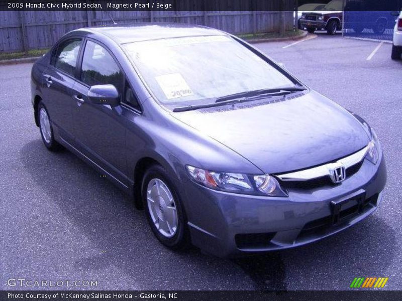 Magnetic Pearl / Beige 2009 Honda Civic Hybrid Sedan