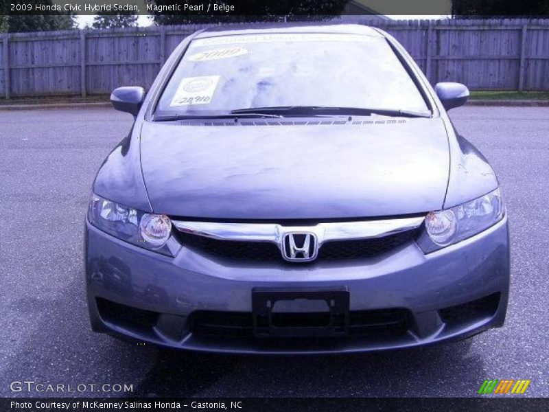 Magnetic Pearl / Beige 2009 Honda Civic Hybrid Sedan