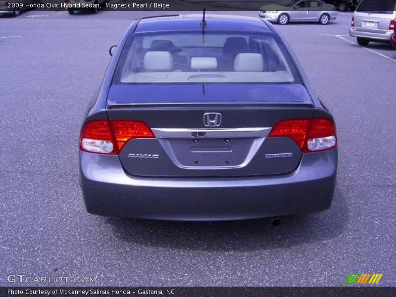 Magnetic Pearl / Beige 2009 Honda Civic Hybrid Sedan