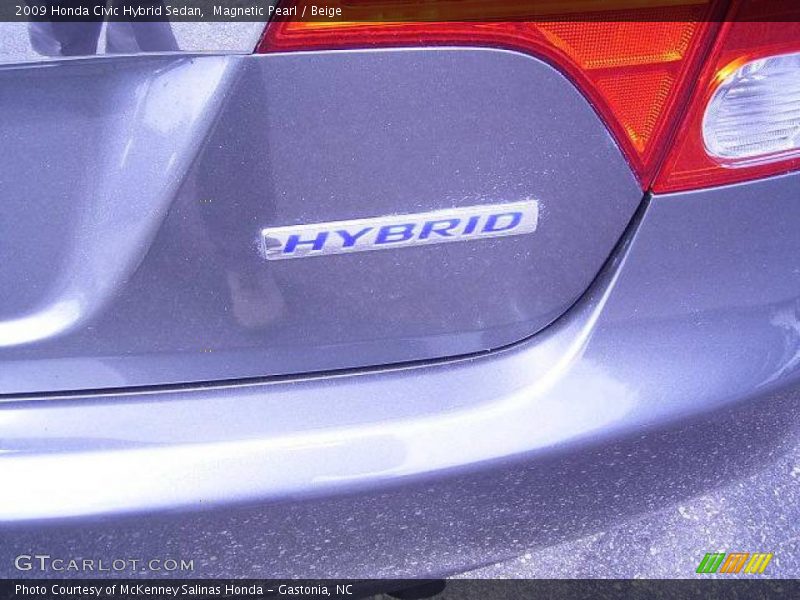 Magnetic Pearl / Beige 2009 Honda Civic Hybrid Sedan