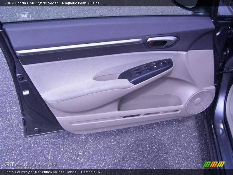 Magnetic Pearl / Beige 2009 Honda Civic Hybrid Sedan