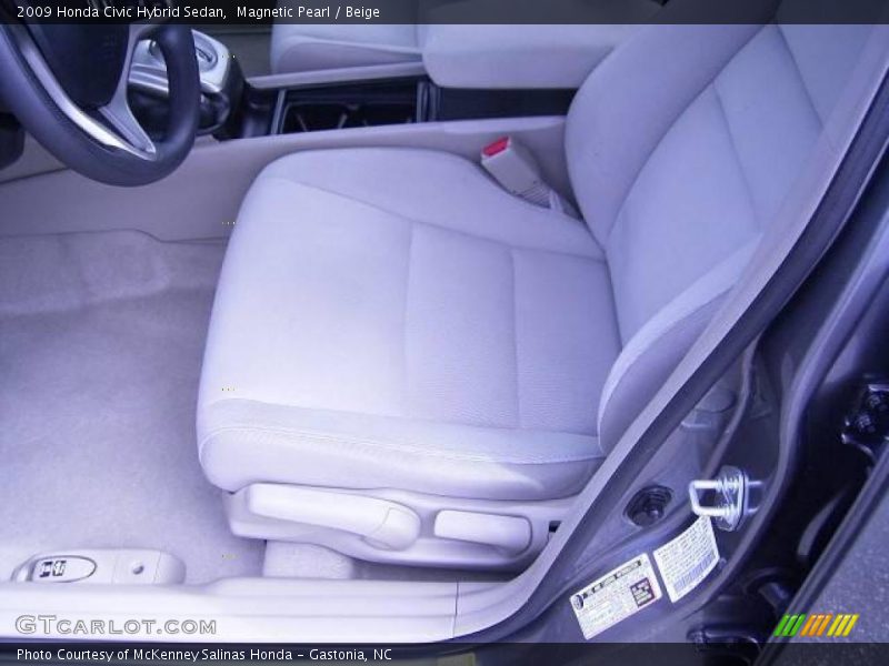 Magnetic Pearl / Beige 2009 Honda Civic Hybrid Sedan