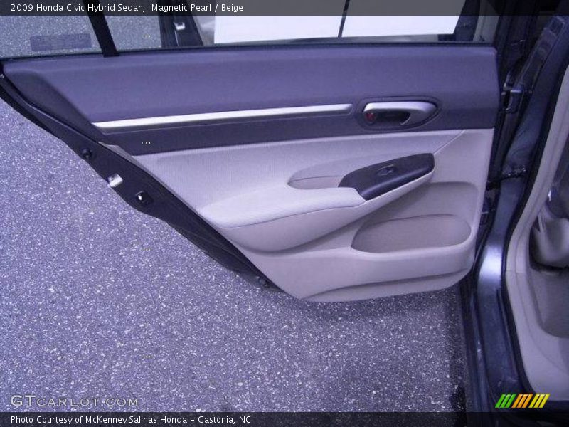 Magnetic Pearl / Beige 2009 Honda Civic Hybrid Sedan