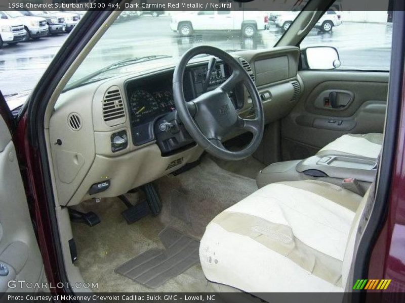 Dark Carmine Red Metallic / Neutral 1998 Chevrolet Suburban K1500 4x4