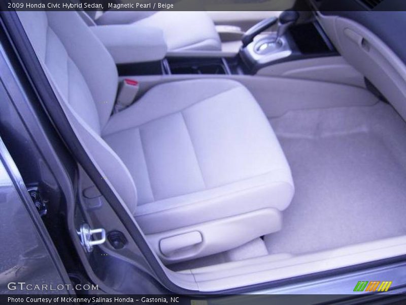 Magnetic Pearl / Beige 2009 Honda Civic Hybrid Sedan