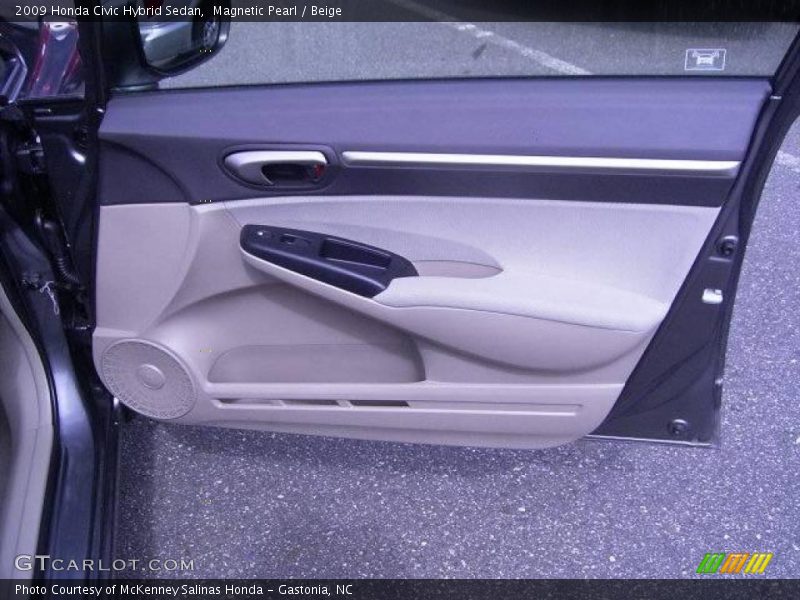 Magnetic Pearl / Beige 2009 Honda Civic Hybrid Sedan