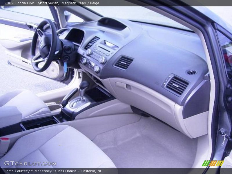 Magnetic Pearl / Beige 2009 Honda Civic Hybrid Sedan
