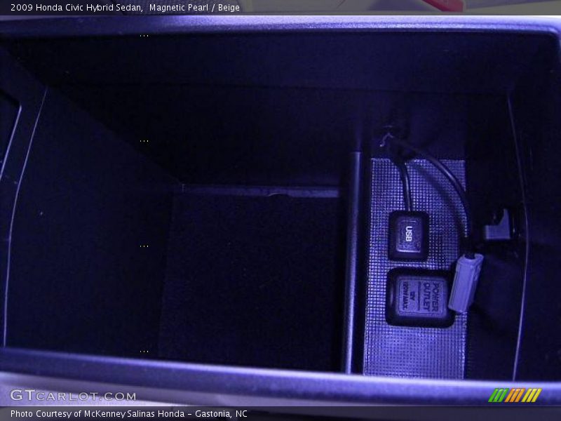 Magnetic Pearl / Beige 2009 Honda Civic Hybrid Sedan