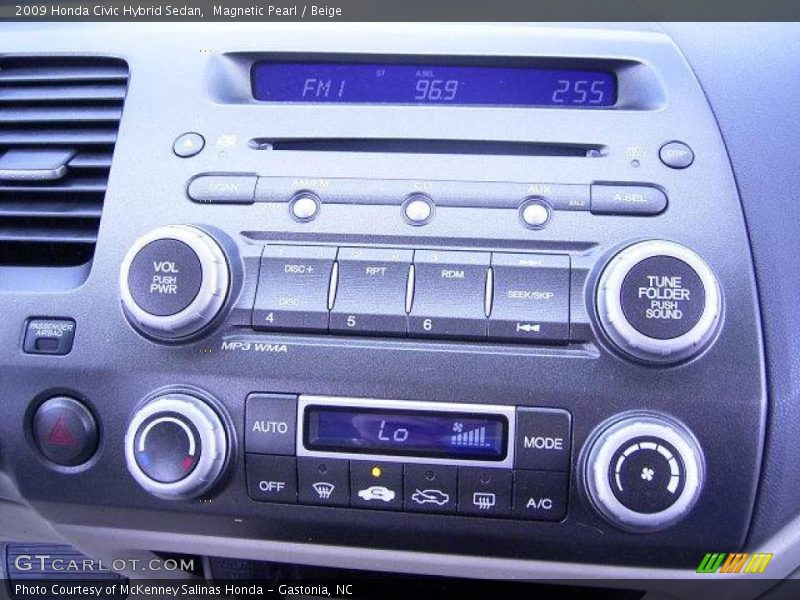 Magnetic Pearl / Beige 2009 Honda Civic Hybrid Sedan