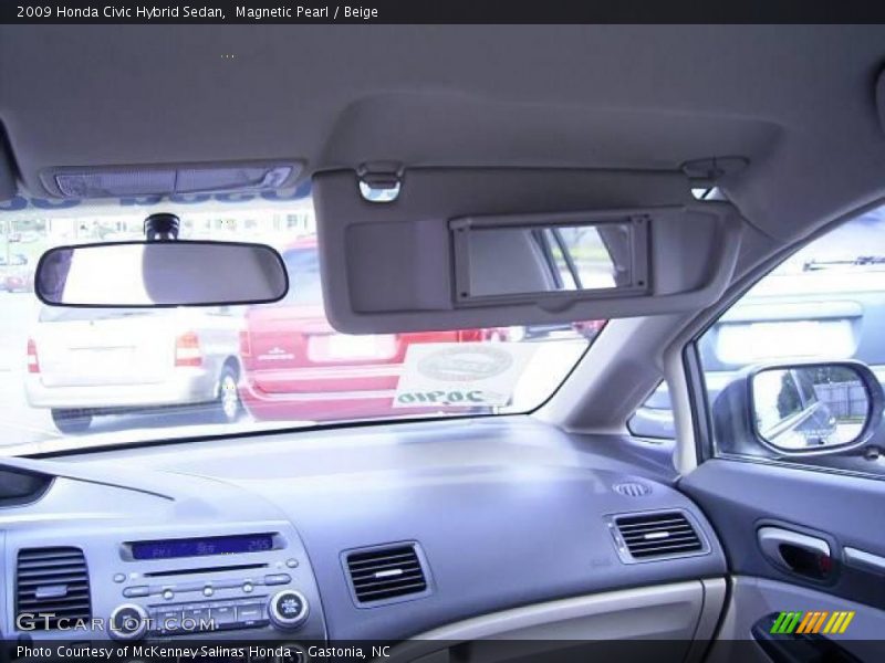 Magnetic Pearl / Beige 2009 Honda Civic Hybrid Sedan