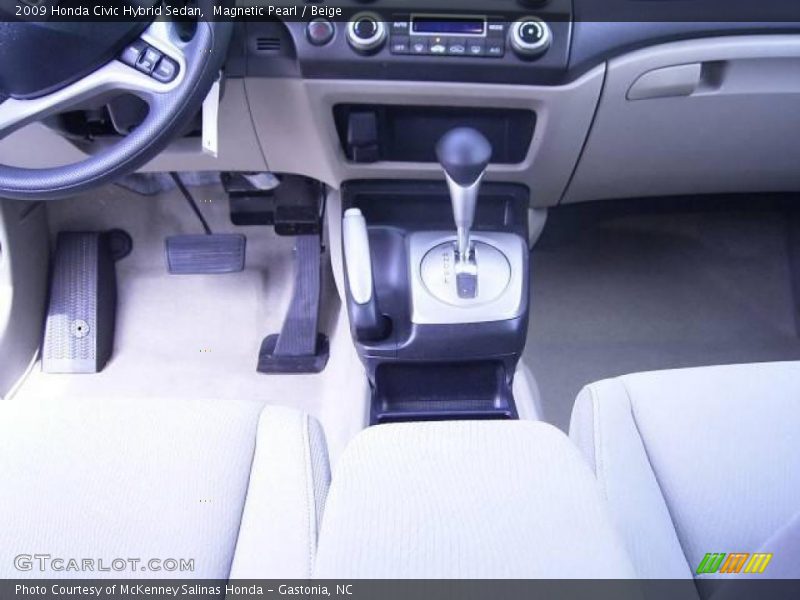 Magnetic Pearl / Beige 2009 Honda Civic Hybrid Sedan