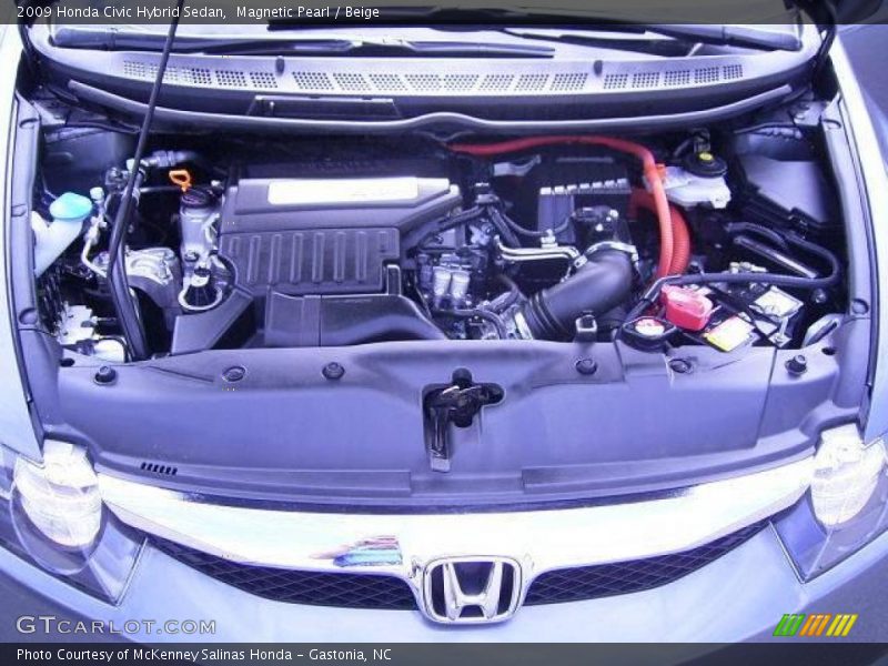 Magnetic Pearl / Beige 2009 Honda Civic Hybrid Sedan