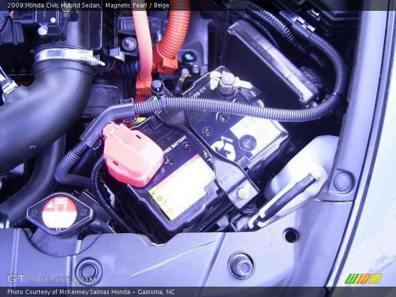 Magnetic Pearl / Beige 2009 Honda Civic Hybrid Sedan