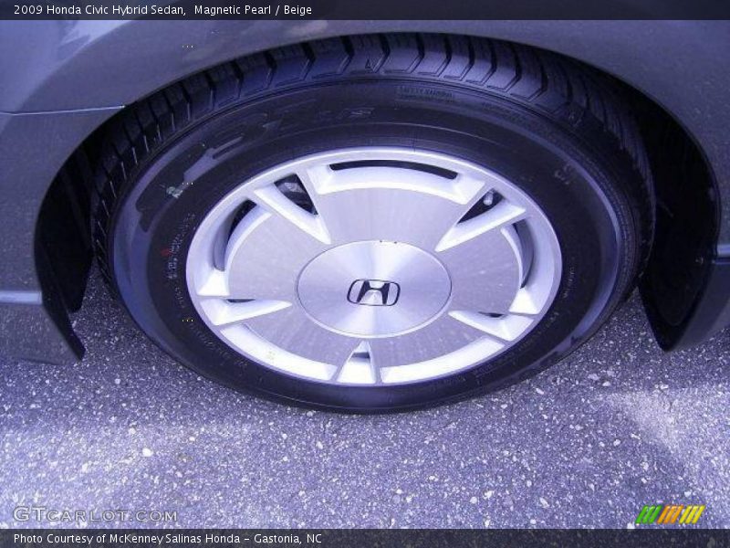 Magnetic Pearl / Beige 2009 Honda Civic Hybrid Sedan