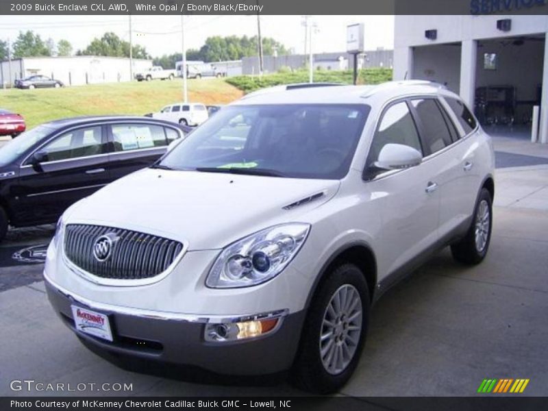 White Opal / Ebony Black/Ebony 2009 Buick Enclave CXL AWD